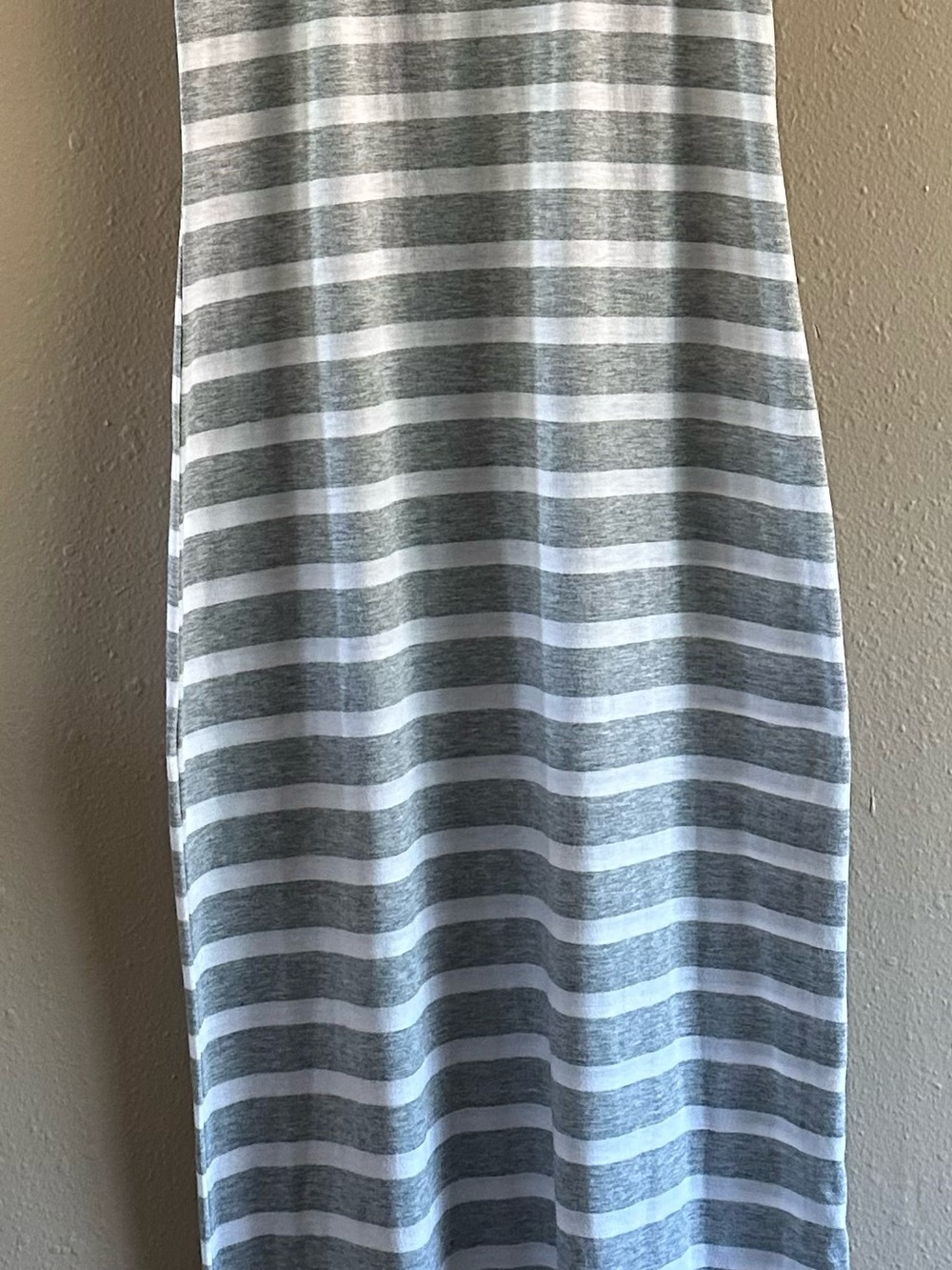 TRUE ROCK Gray & White Striped Maxi Skirt